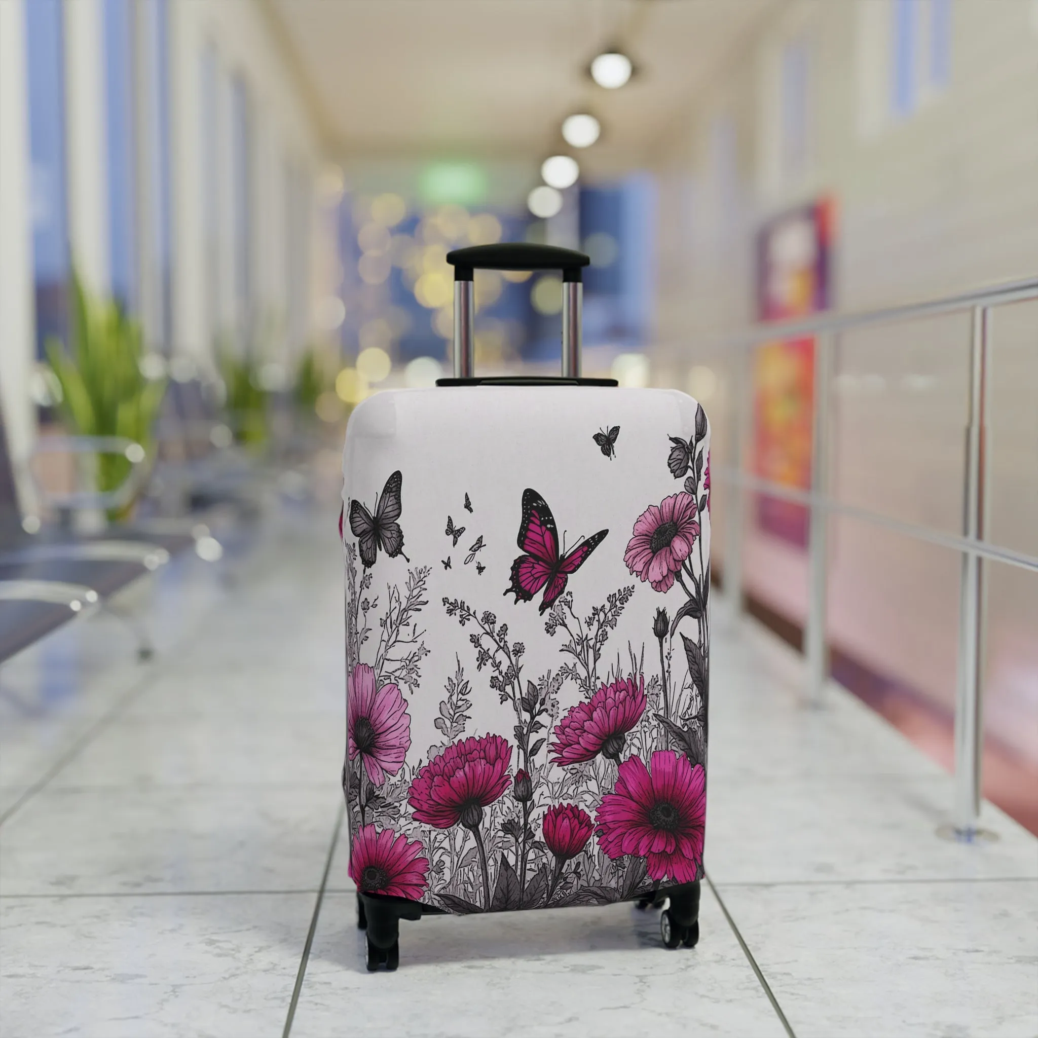 Luggage Cover, Floral and Butterflies, awd-1743