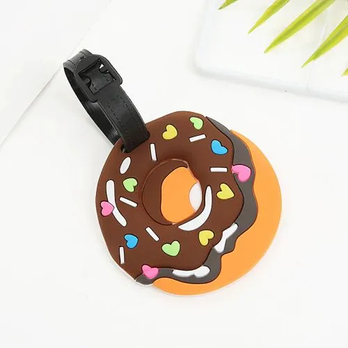 Luggage Tag Suitcase Identifier for Travel - Donut Design