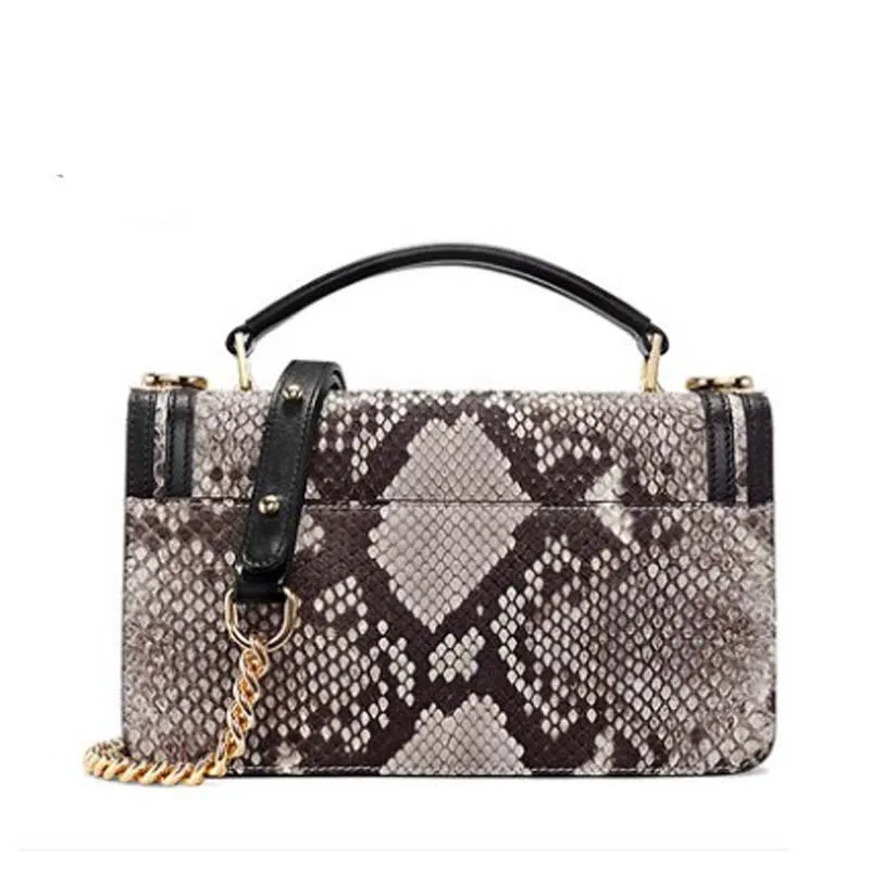 Luxury gete new  Python skin  Female bag  little fragrance women chain package