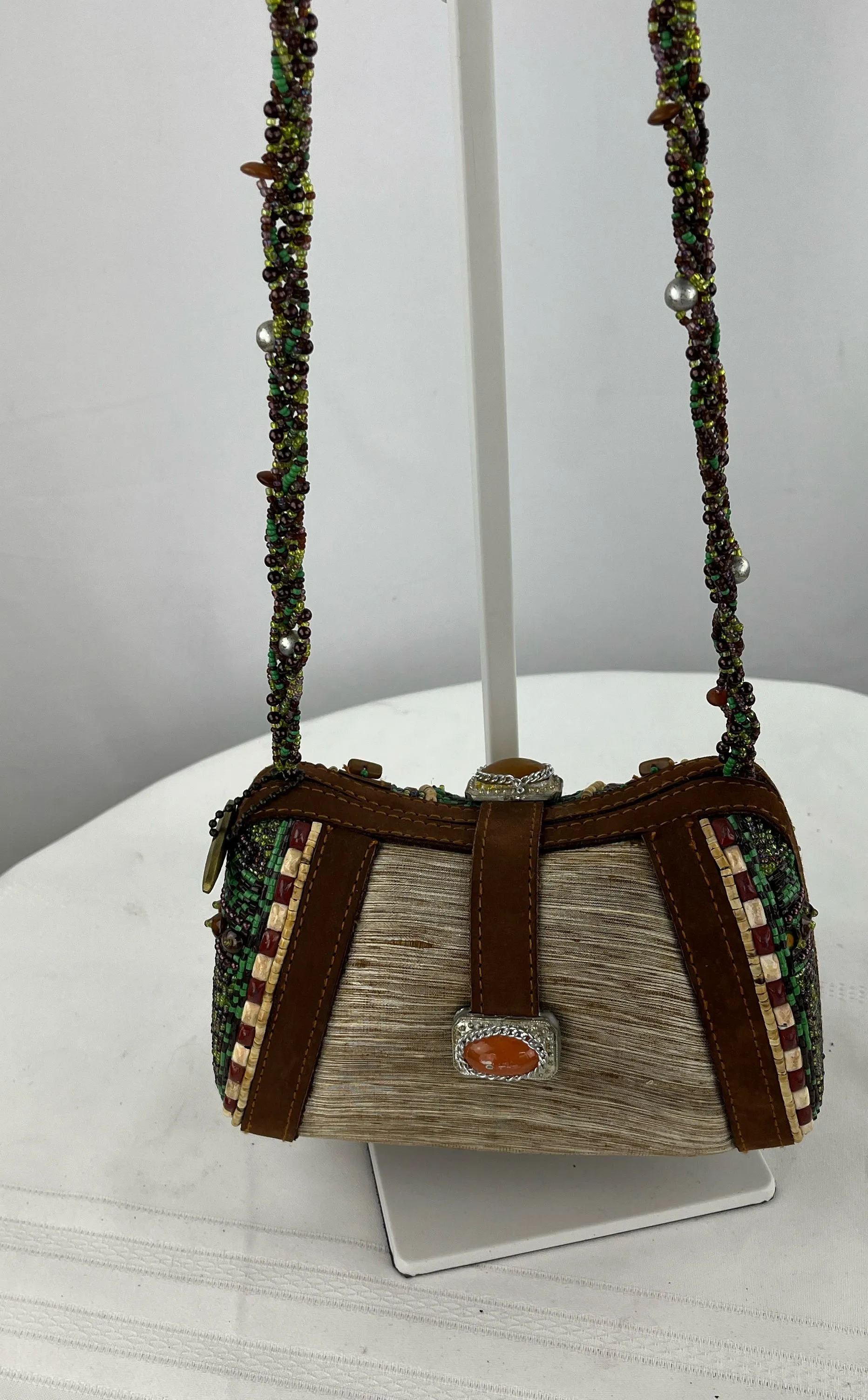 Mary Frances Women's Native American Theme Shoulder Bag Purse W/Charms