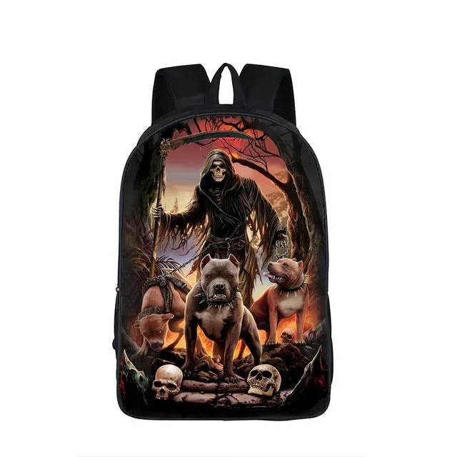 Men Women Punk Backpack