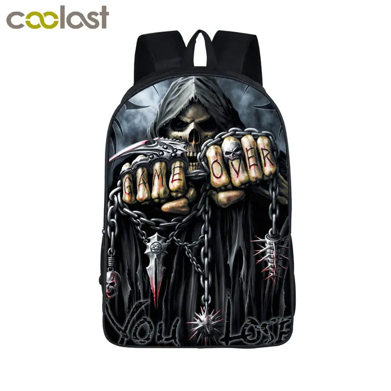 Men Women Punk Backpack