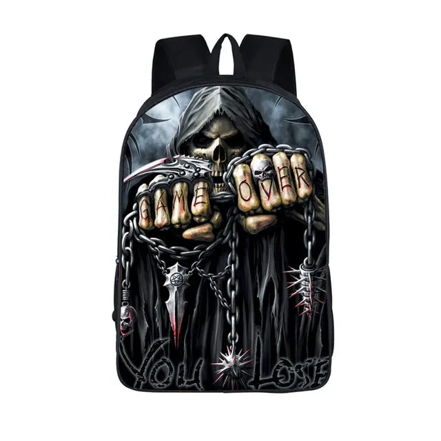 Men Women Punk Backpack