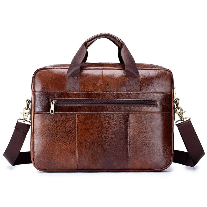 Men's Business Large Capacity Leather Briefcase