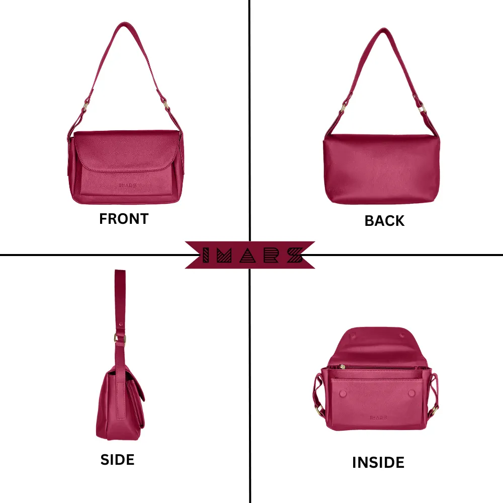 Modern Maroon Shoulder Bag Perfect For Women & Girls