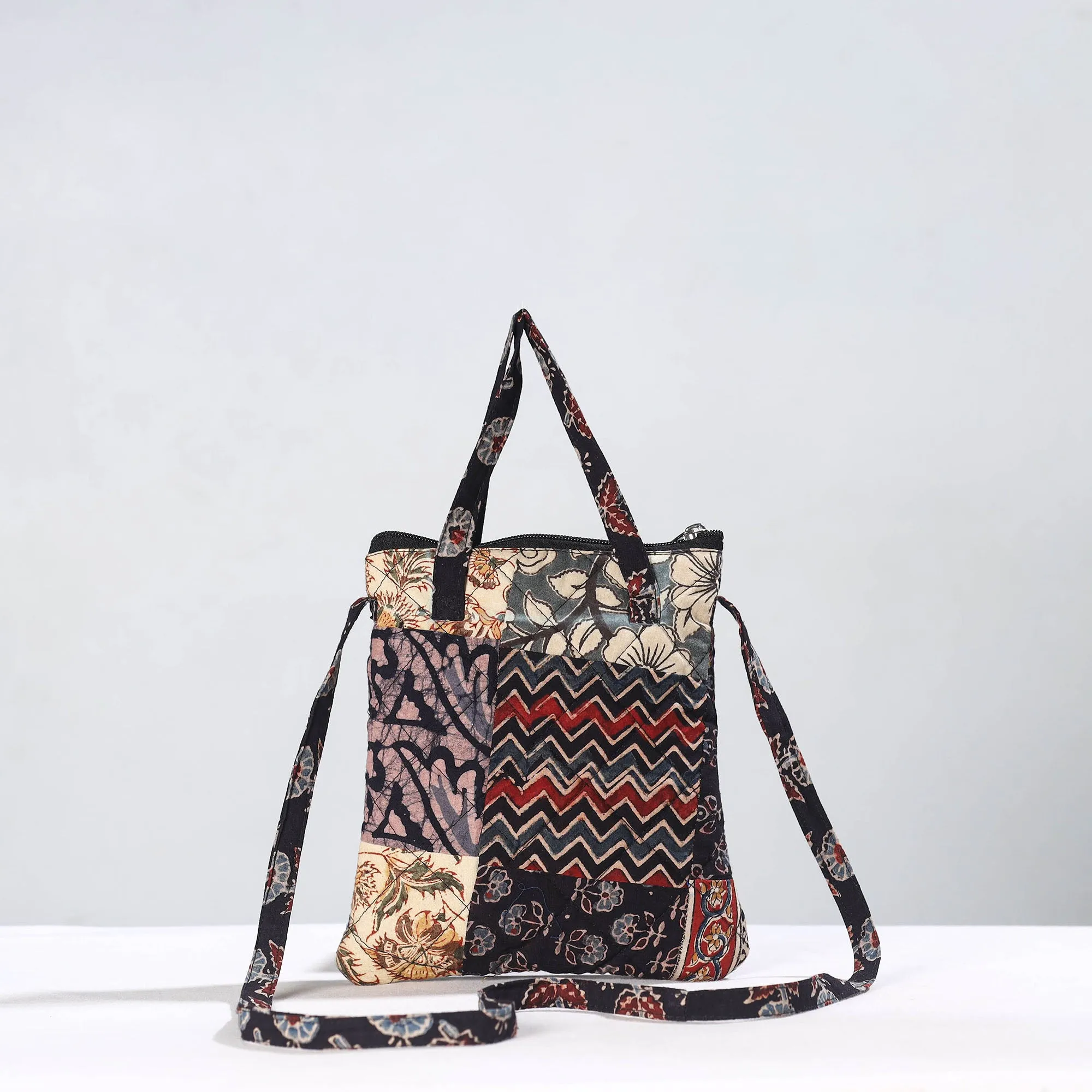 Multicolor - Handmade Quilted Cotton Patchwork Sling Bag 45