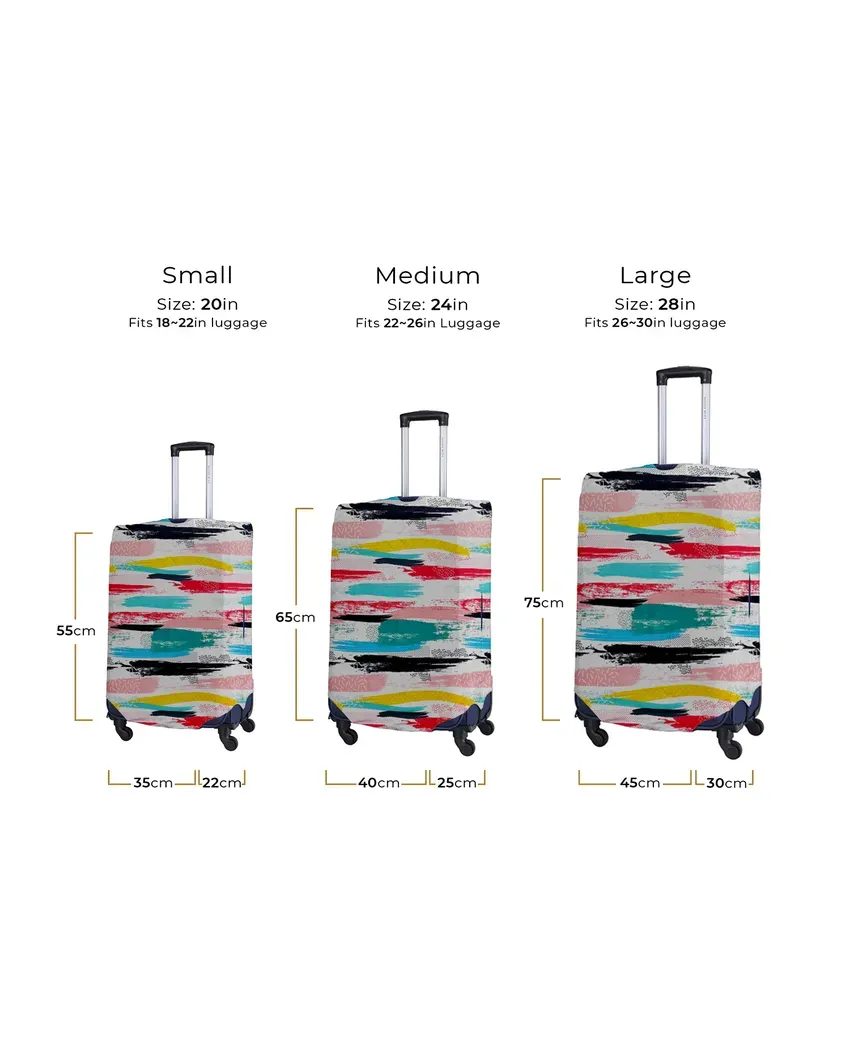 ONLY LUGGAGE COVER | Compact Polyester Stretchable Printed Protective Luggage Bag Cover