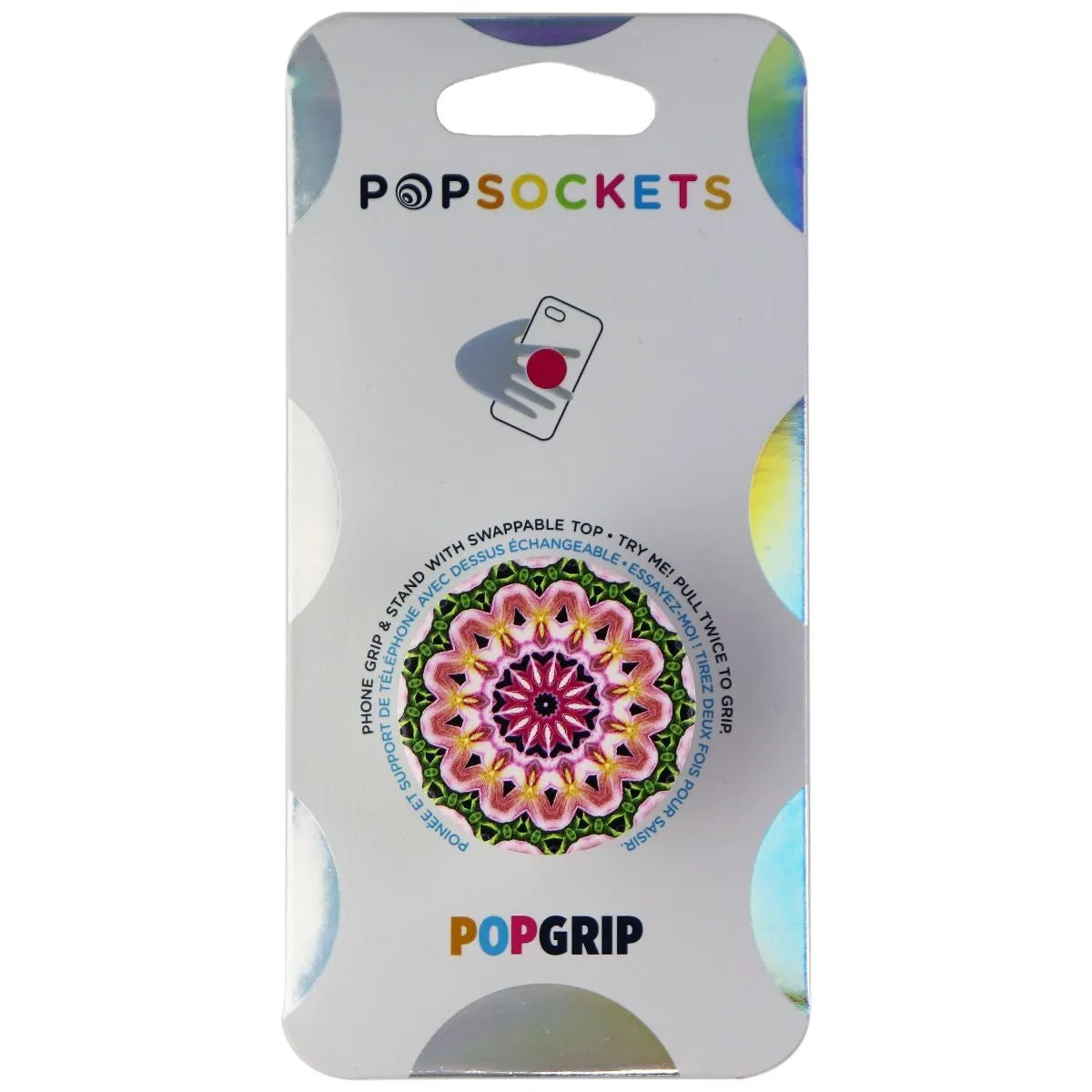 PopSockets PopGrip Expanding Stand and Grip with Swappable Top - Orchid Mandala