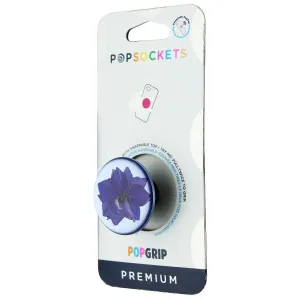 PopSockets Swappable PopGrip Stand & Grip - Pressed Flower Larkspur Purple