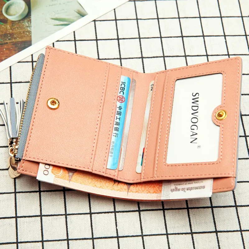 PU Zipper soft colours Coin Purse wallet