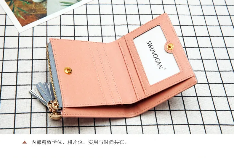 PU Zipper soft colours Coin Purse wallet