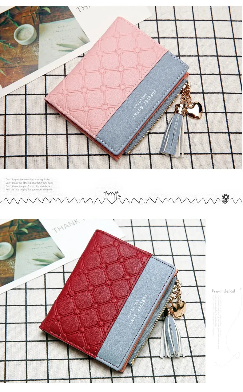 PU Zipper soft colours Coin Purse wallet