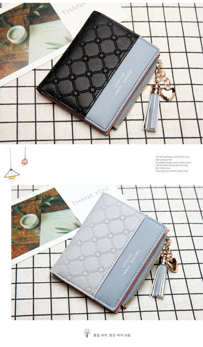 PU Zipper soft colours Coin Purse wallet