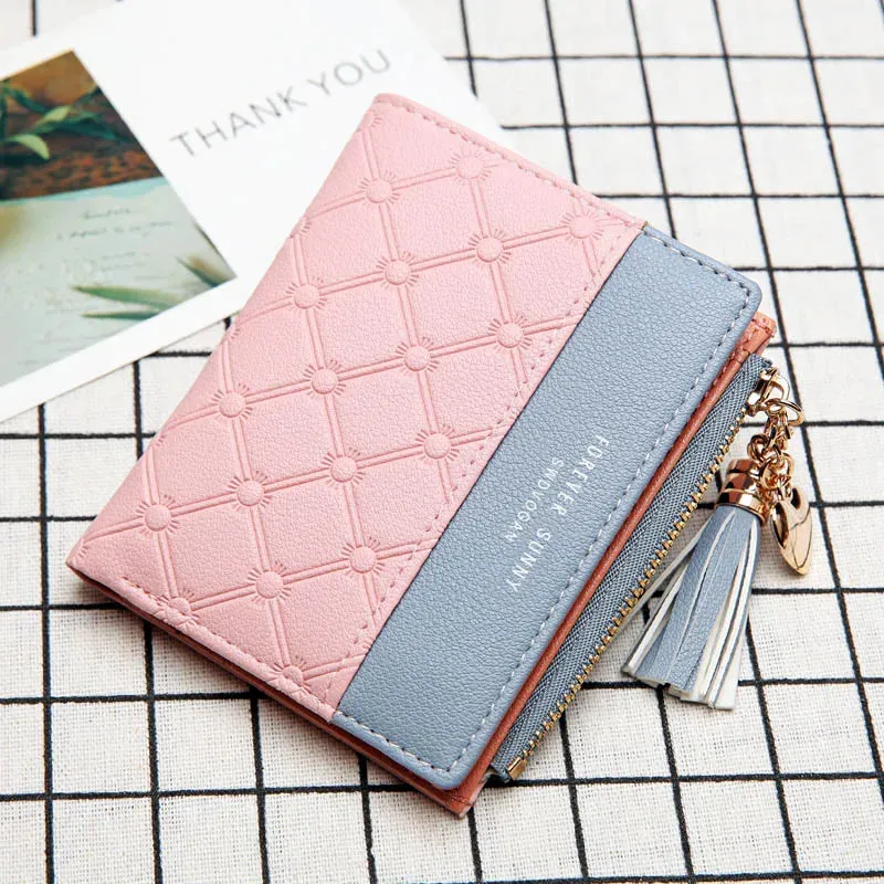 PU Zipper soft colours Coin Purse wallet