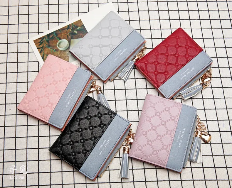 PU Zipper soft colours Coin Purse wallet