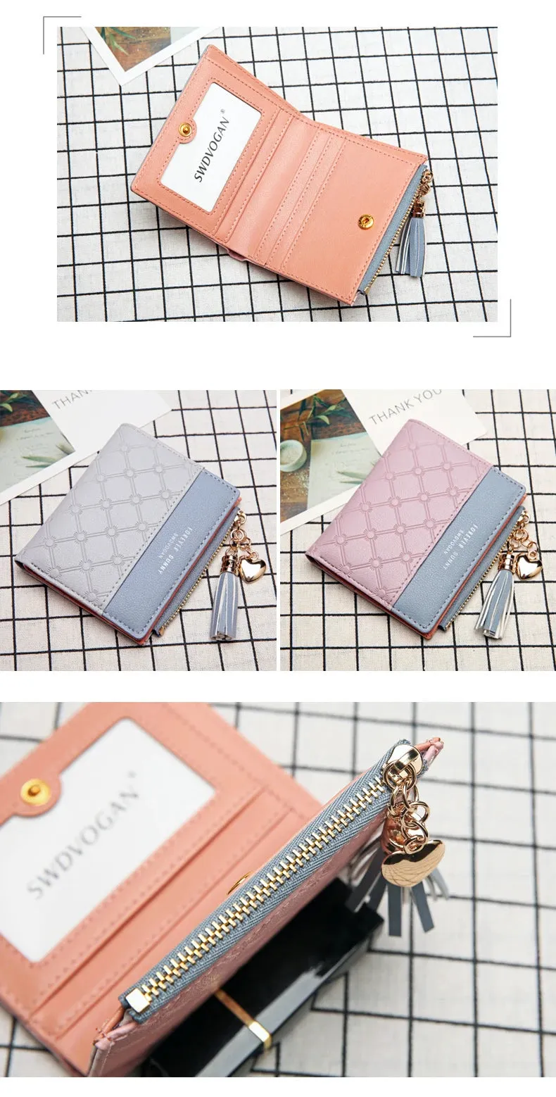 PU Zipper soft colours Coin Purse wallet