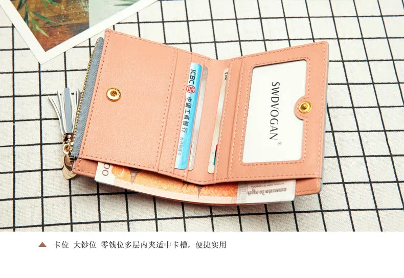 PU Zipper soft colours Coin Purse wallet