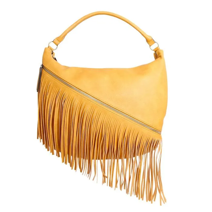 Purse Diagonal Fringe Hobo Bag for Women