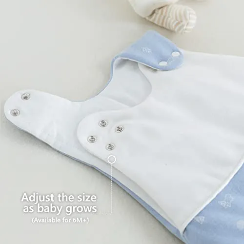 Quilted Cotton Sleep Sack Warm Sleep Sack 2.5 Tog Weight Baby Winter 0-6 Months