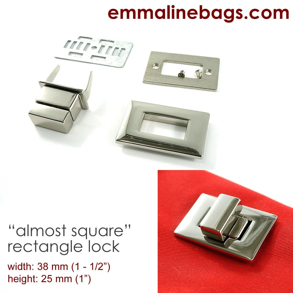 Rectangular Bag Lock (1-1/2" (38 mm) wide)