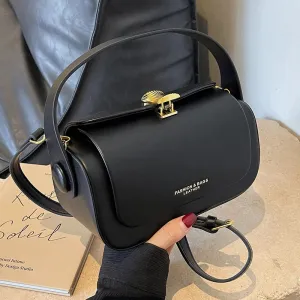 Retro Black Square Crossbody Bag