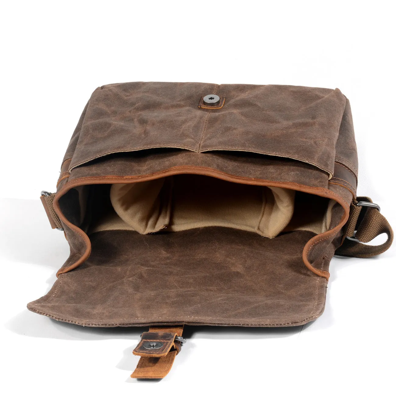 Retro Camera Waxed Canvas Shoulder Bags