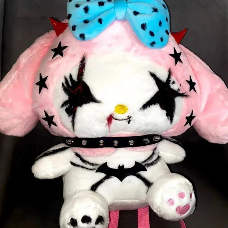 Sanrio Kuromi Dark Y2K Street Gothic Spicy Girl Plush Punk Funny Bag