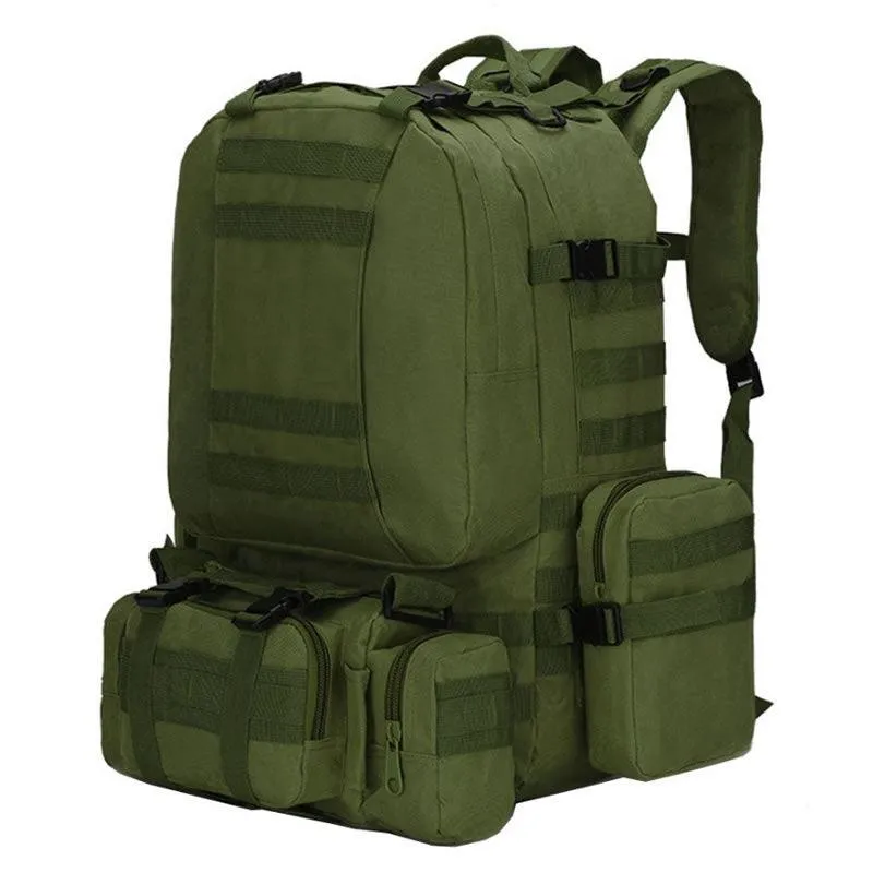 Tactical Backpack with 3 Detachable Molle Bags CF-75 GREEN