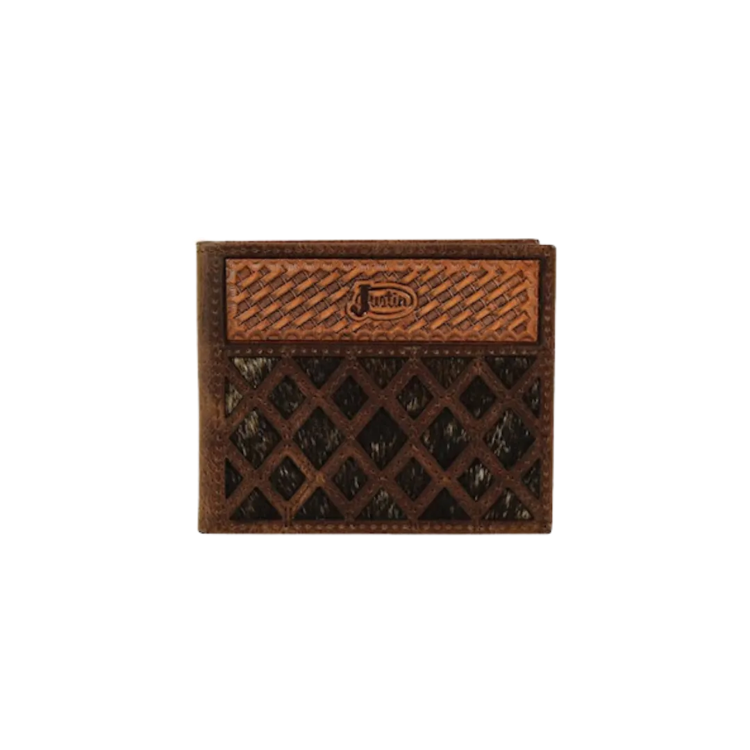 Trenditions Men's Justin Back Pocket Bifold Brindle Inlay Wallet