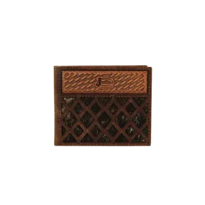 Trenditions Men's Justin Back Pocket Bifold Brindle Inlay Wallet